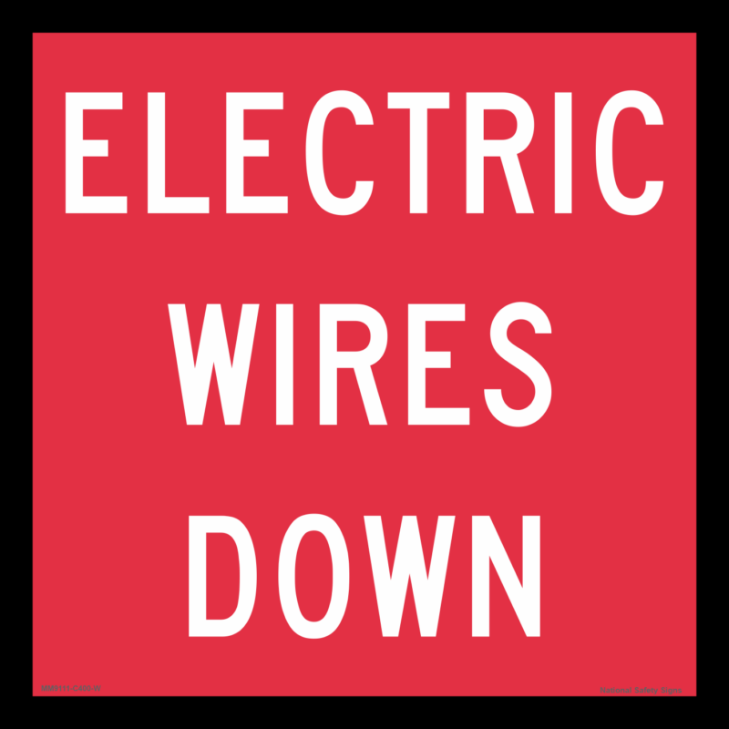 Multi Message Electric Wires Down Sign MM9111