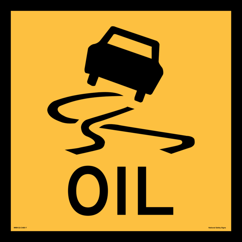 Multi Message Slippery Oil Sign MM9122