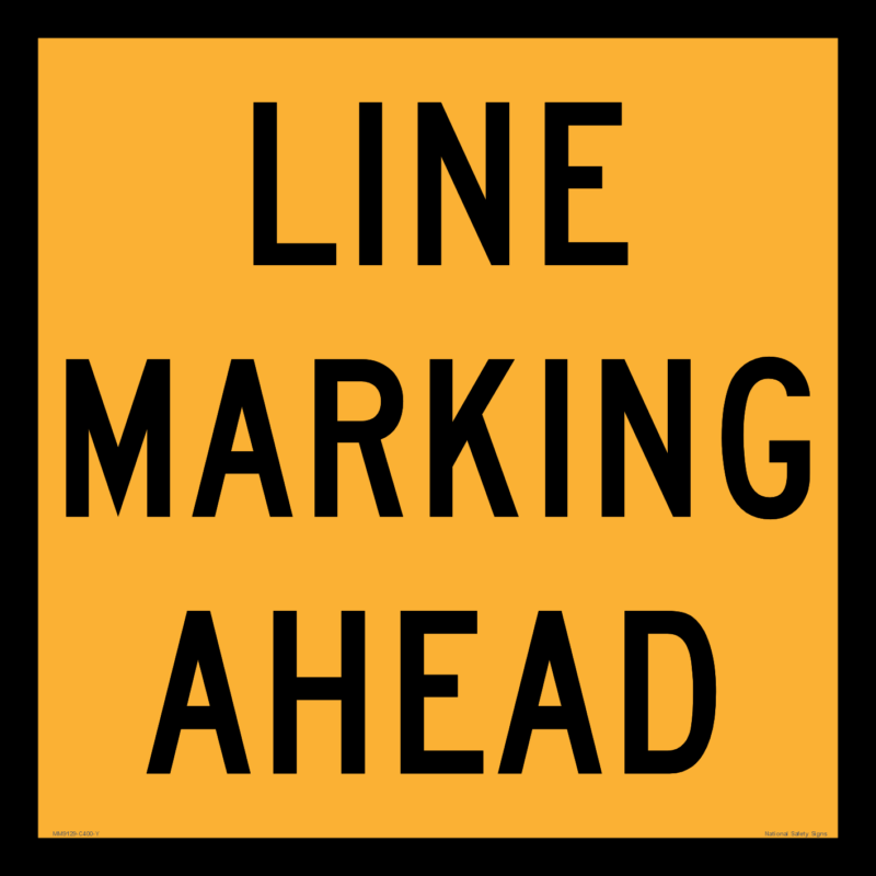 Multi Message Line Marking Ahead Sign MM9129