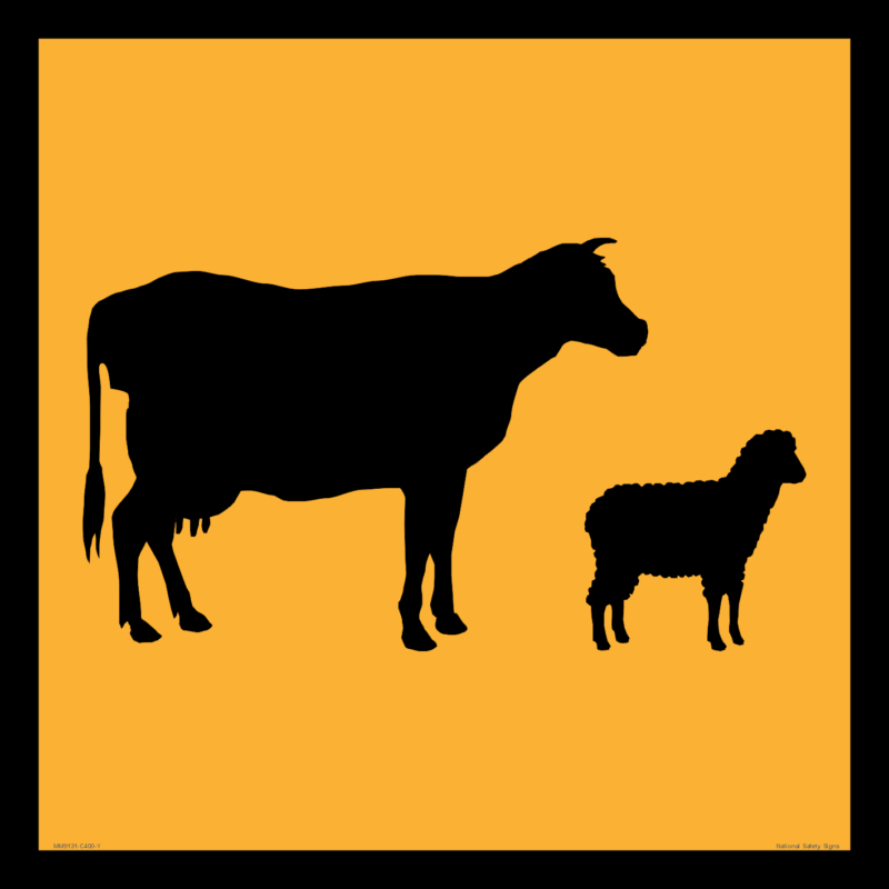 Multi Message Wandering Animals Cow/Sheep Sign MM9131