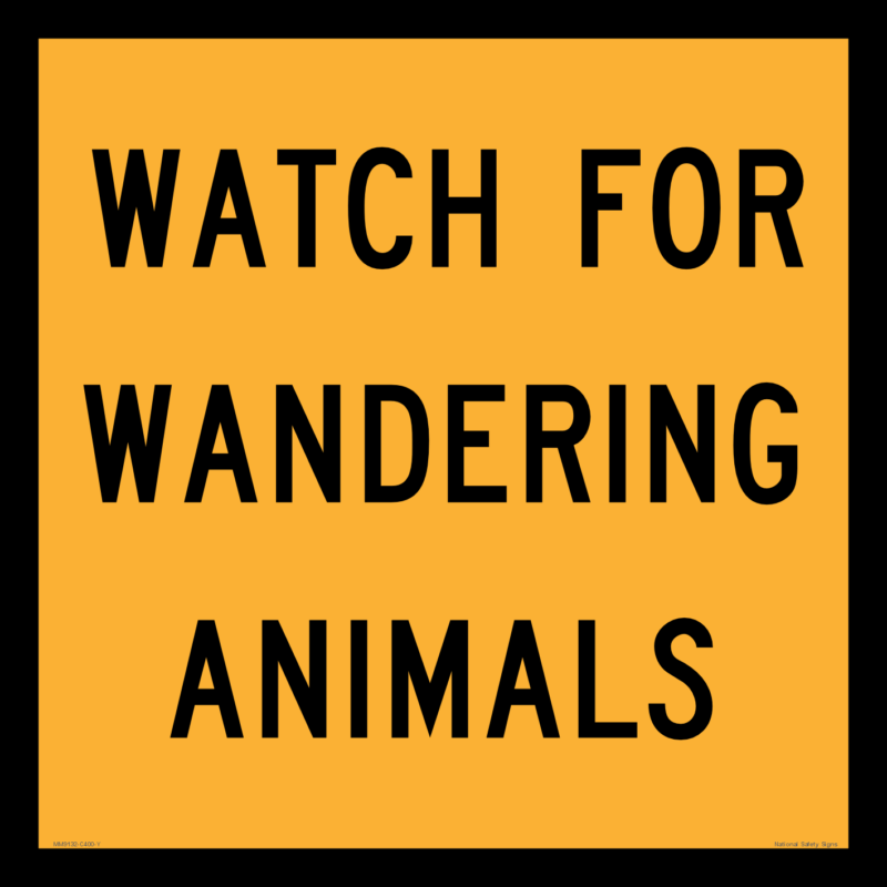 Multi Message Watch For Wandering Animals Sign MM9132