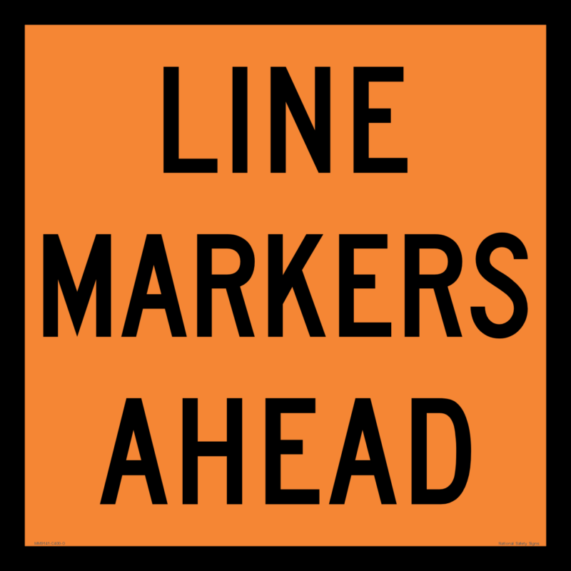 Multi Message Line markers Ahead Sign MM9141