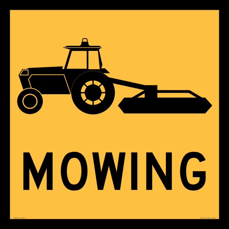 Multi Message Tractor/Slashing Mowing Sign MM9143