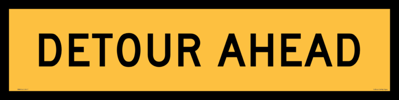 Multi Message Sign Detour Ahead 1200x300  MM9163