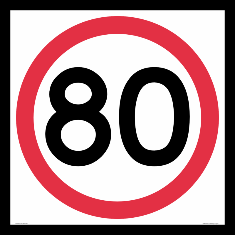 Multi Message 80 kph Sign MM917