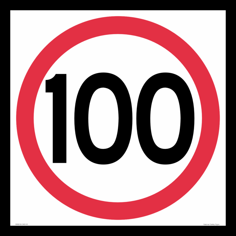 Multi Message 100 kph Sign MM918