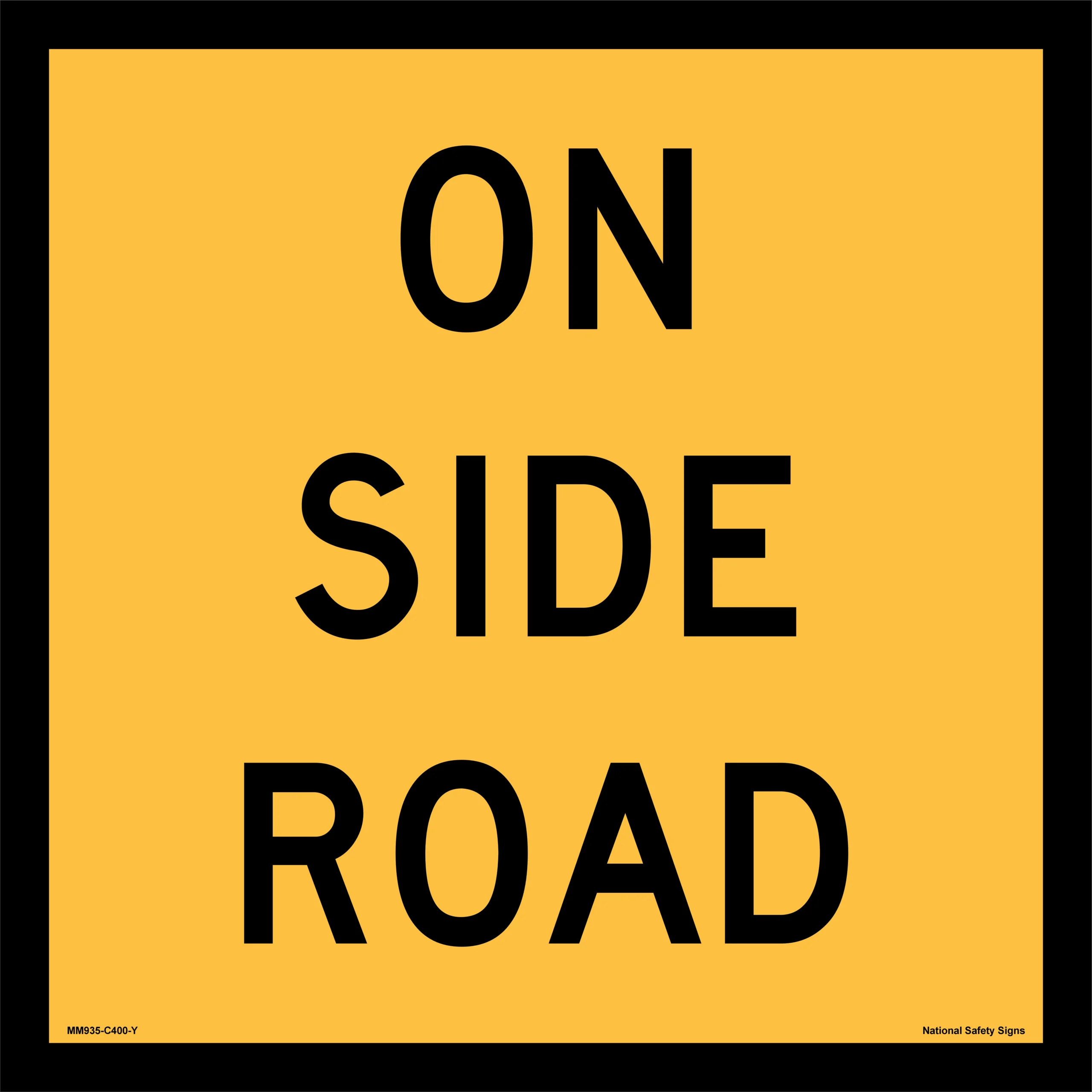 Multi Message Roadworks on side road sign MM935 - Image 2