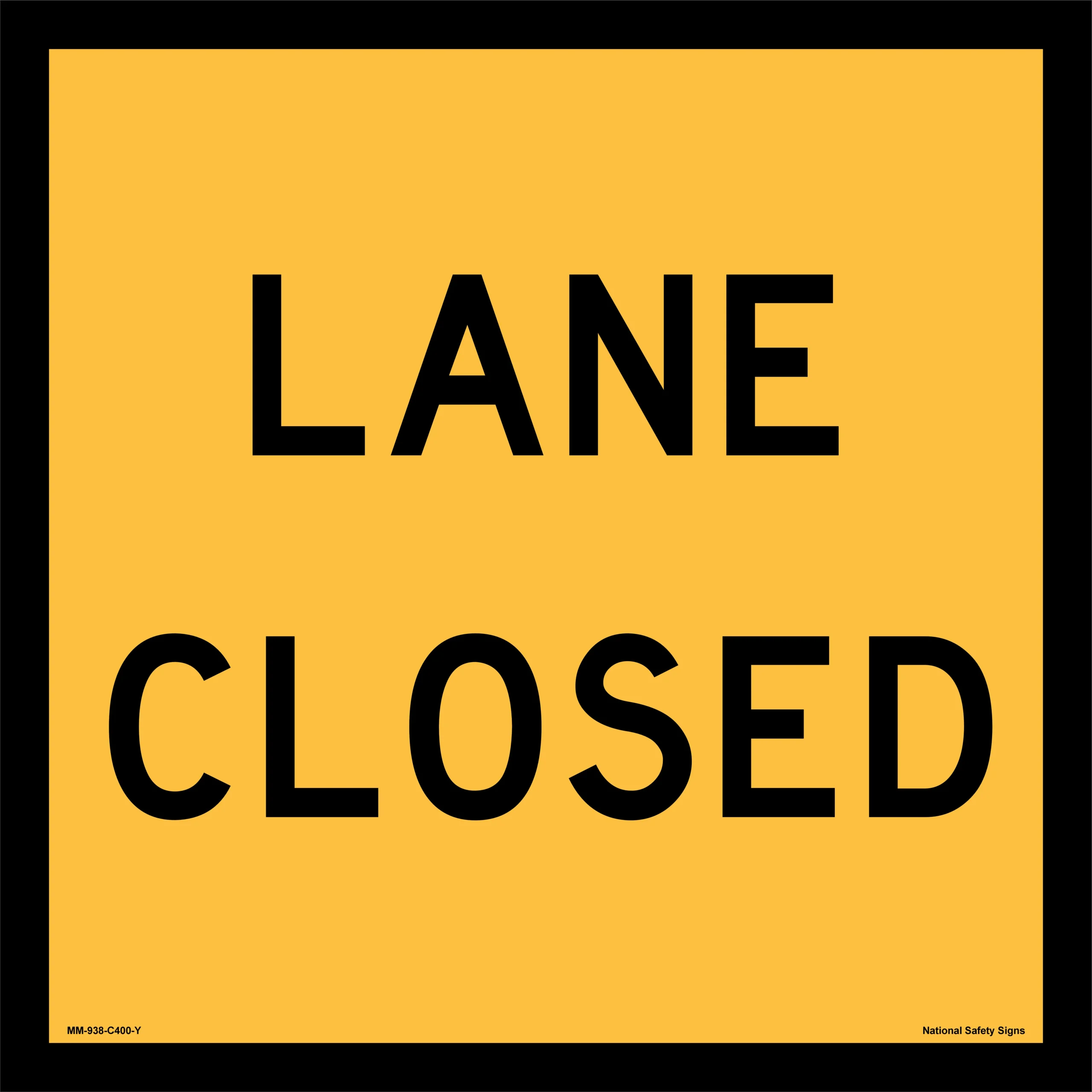 Multi Message Lane Closed Roadwork sign MM938