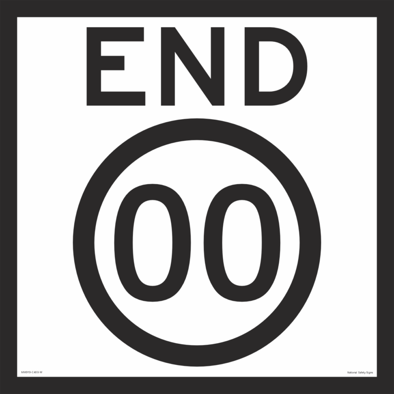 Multi Message End Speed Limit Sign MM961