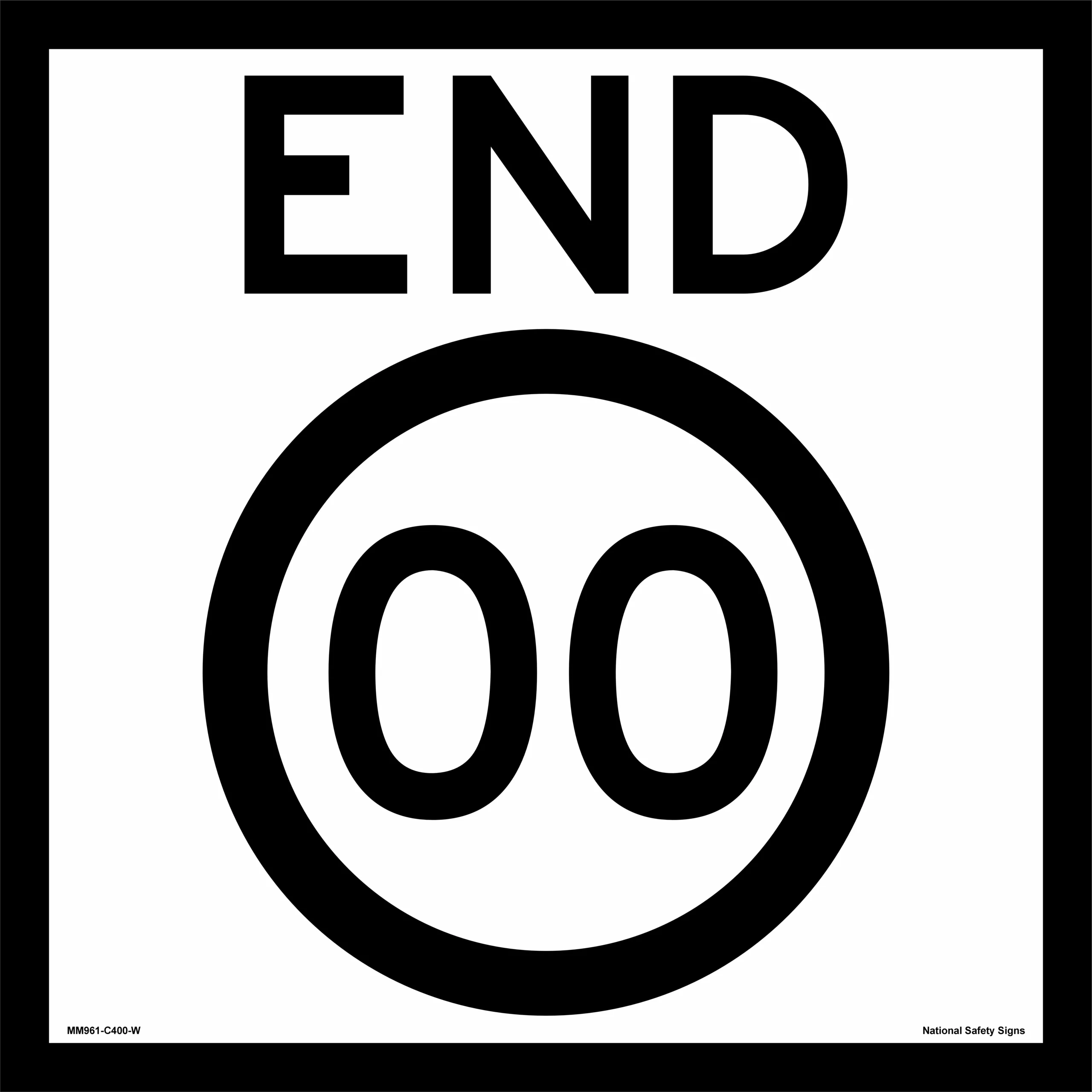 Multi Message End Speed Limit Sign MM961