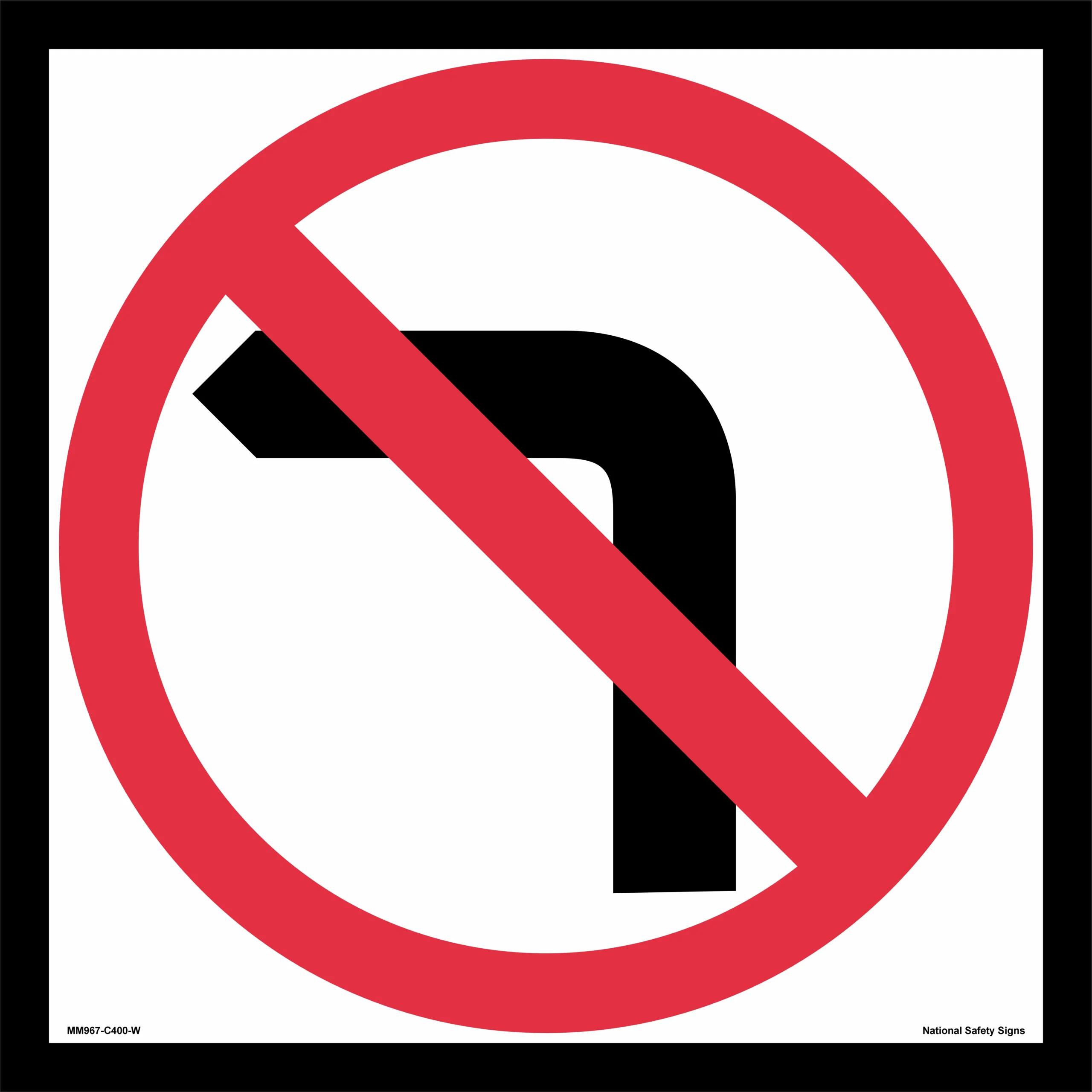 Multi Message No Left Turn Sign MM967