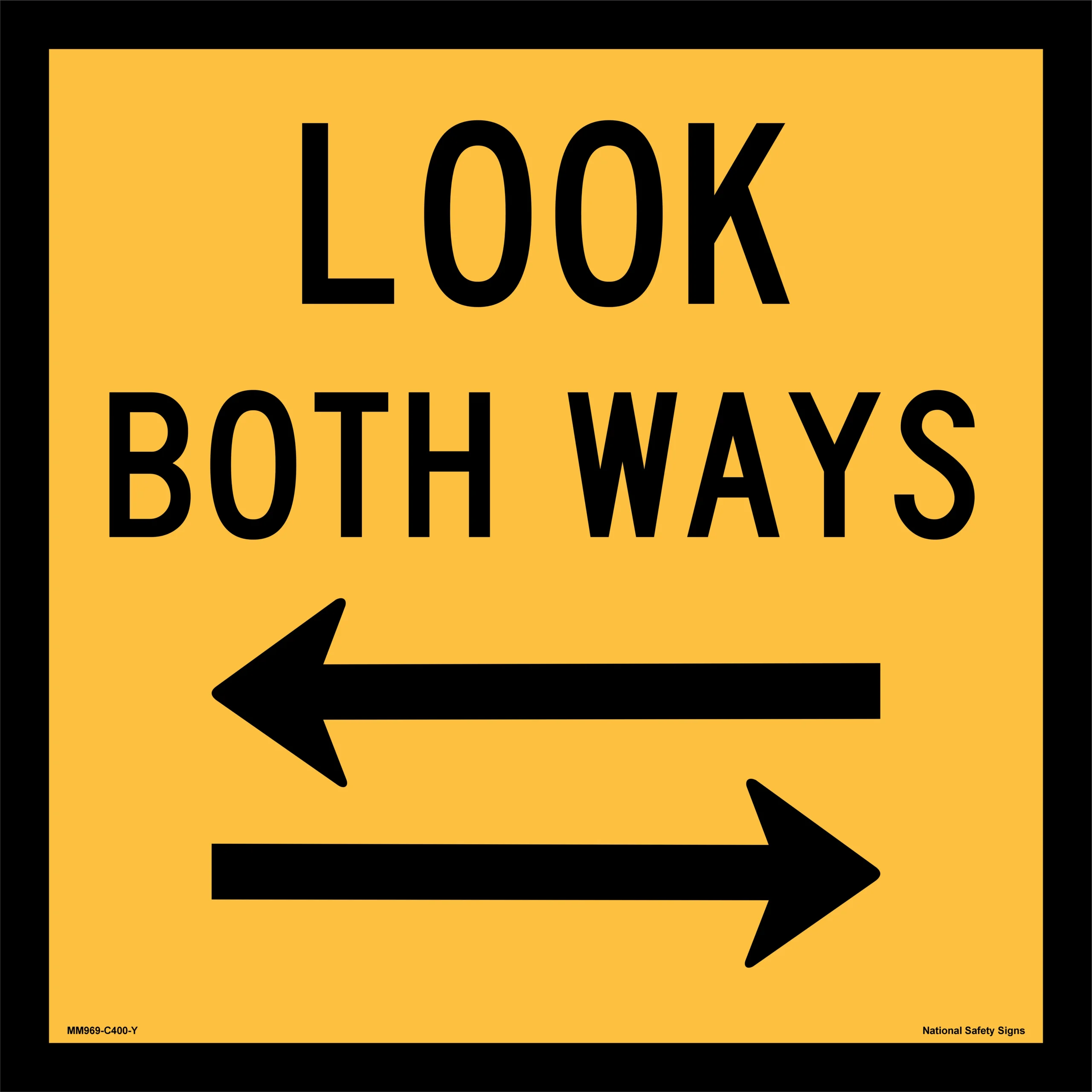 Multi Message Look Both Ways Sign MM969