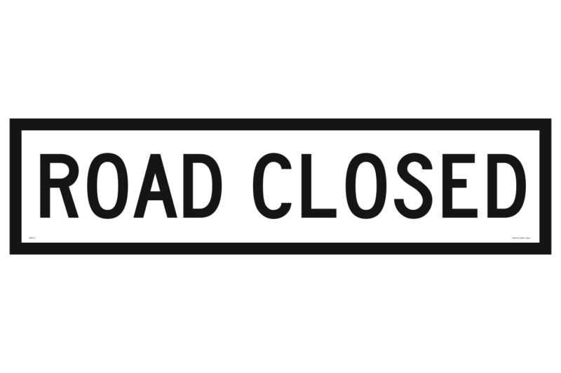 Qld Road Closed sign 1200x300   MM970