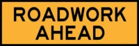 T1-1A Roadwork Ahead sign
