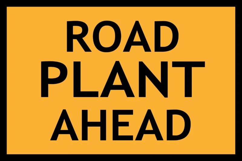 T1-3-1 Road Plant Ahead sign
