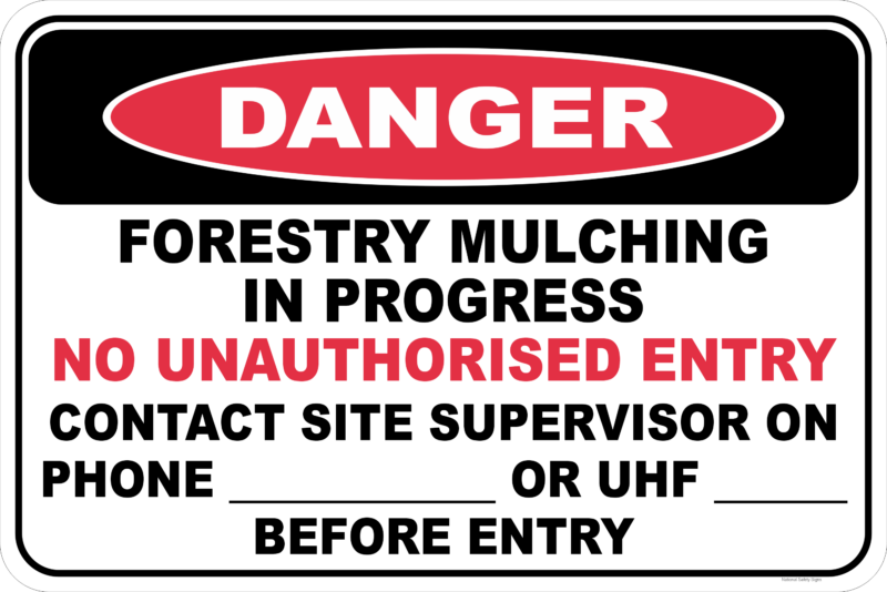 Forestry Mulching Sign with Stand A400320 - Image 2