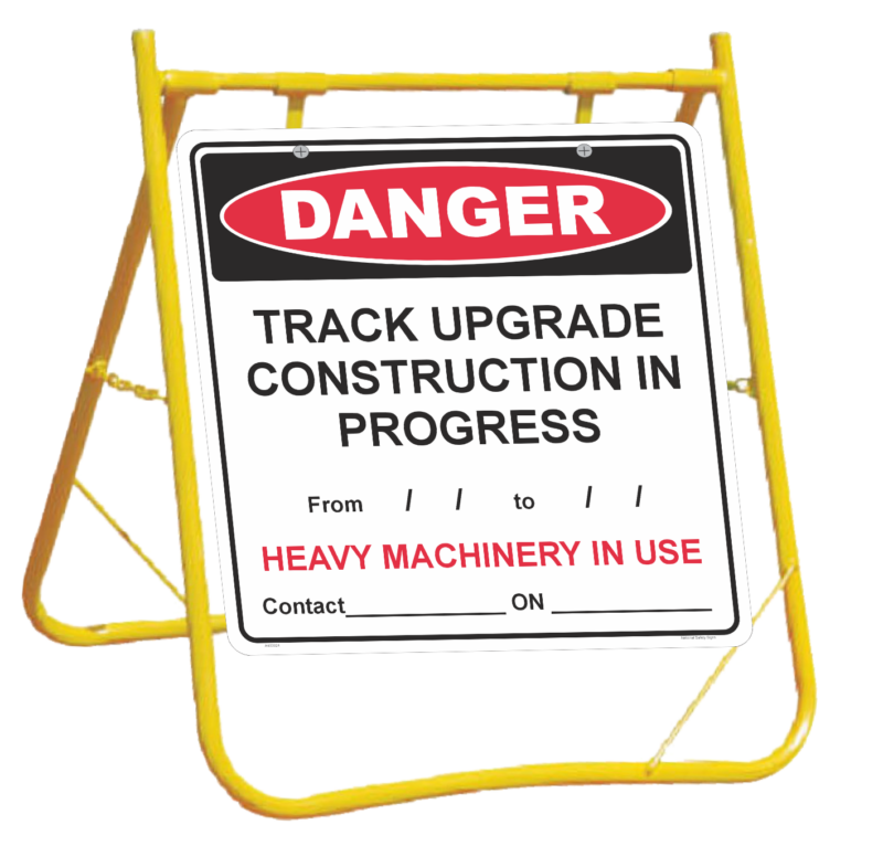 Track Upgrade Sign and Stand Combo A400324