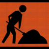 Workmen Ahead Sign and Swing Stand 900 x 600   A4009 - Image 2