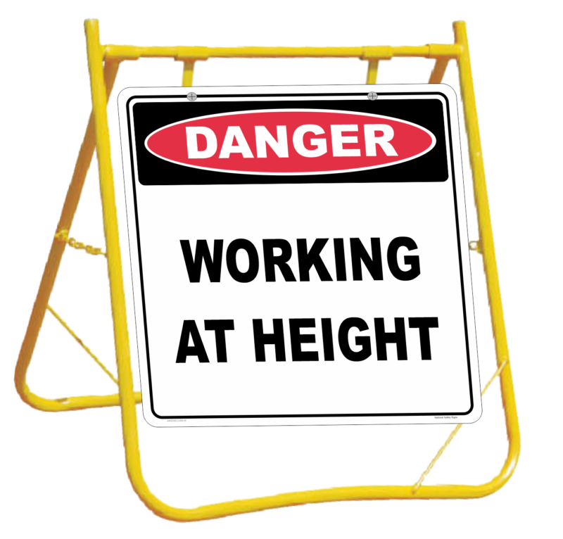 DANGER Working at Height Sign and Stand Combo A400306