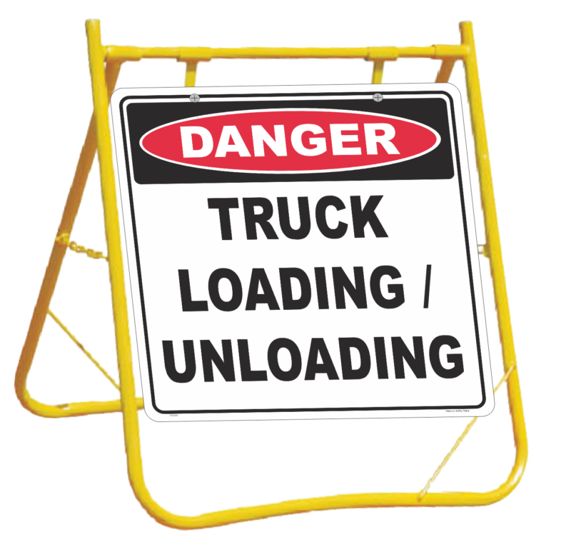 Truck Loading/Unloading Sign and Stand Combo A400326