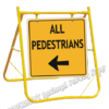 Pedestrians Directional sign with stand A40272 - Image 2