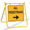 Pedestrians Directional sign with stand A40272