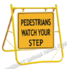 Pedestrians Watch Your Step Sign and Stand Combo A40274 - Image 2