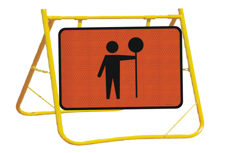 Traffic Controller Ahead Sign and Stand   A40276