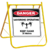 Drone Operating sign with Stand A40286