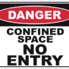 Confined Space sign with stand A40258 - Image 3