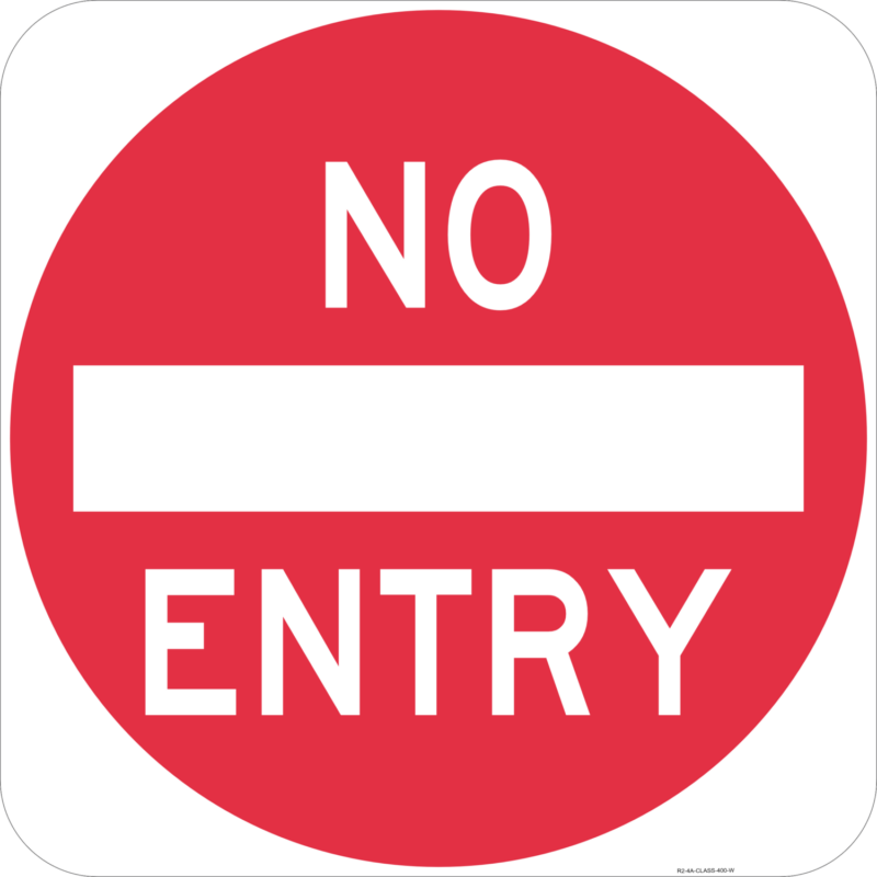 R2-4 No Entry Sign