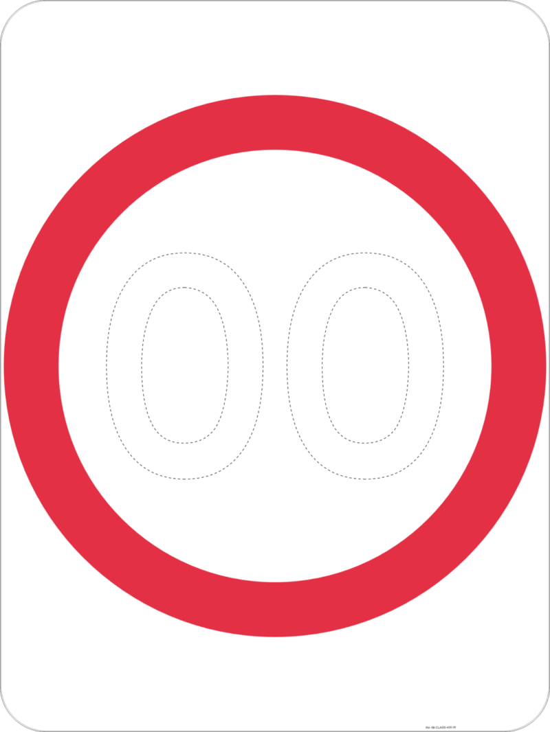 R4-1 Speed Limit (Symbolic)