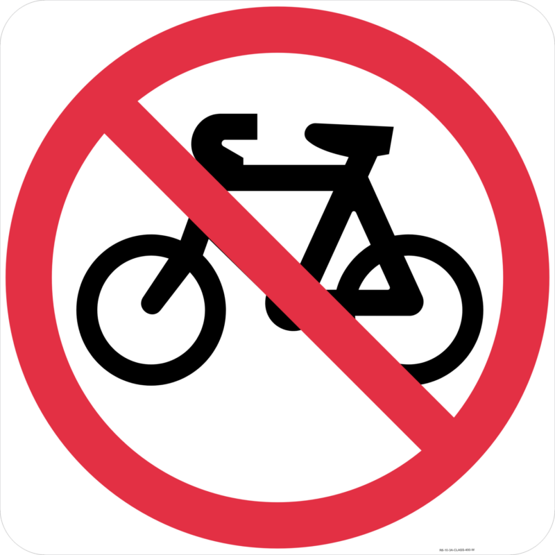 R6-10-3 Bicycles Prohibited