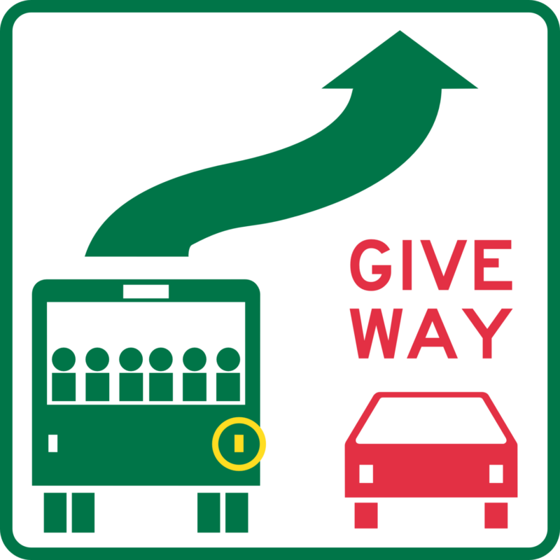 R6-31A Give Way to Bus Sticker/Decal