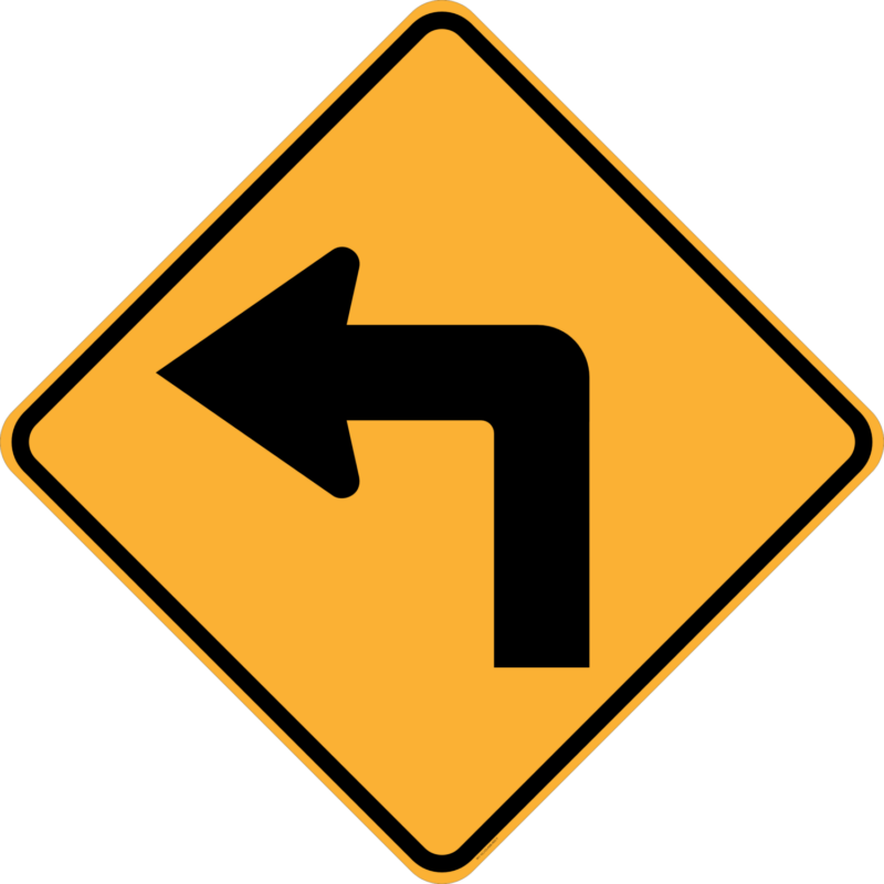 W1-1(L) Turn Left (symbolic)