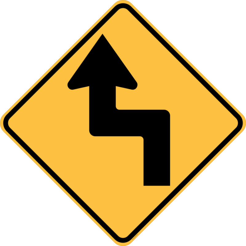 W1-2(L) Reverse Turn (left symbolic)