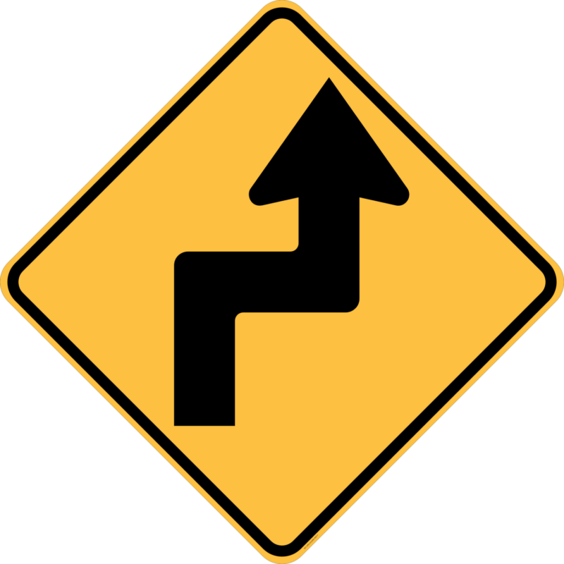 W1-2(R) Reverse Turn (right symbolic)