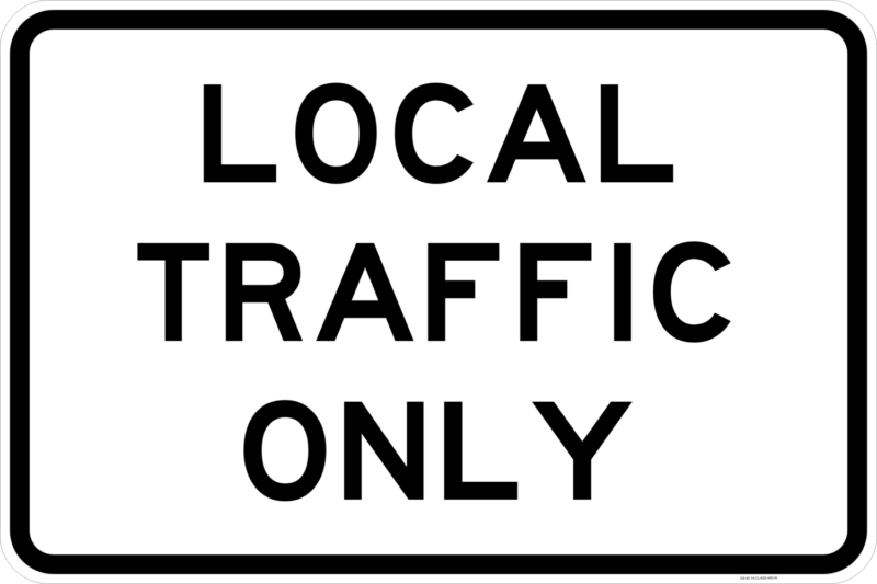 G9-40-1 Local Traffic Only