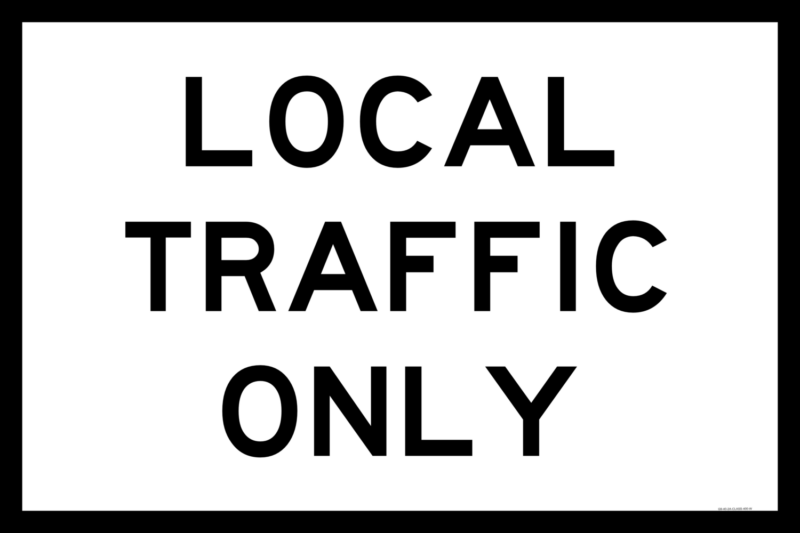 G9-40-2 Local Traffic Only (Roadworks)