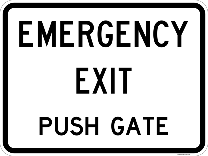 G9-68 Emergency Exit Push Gate