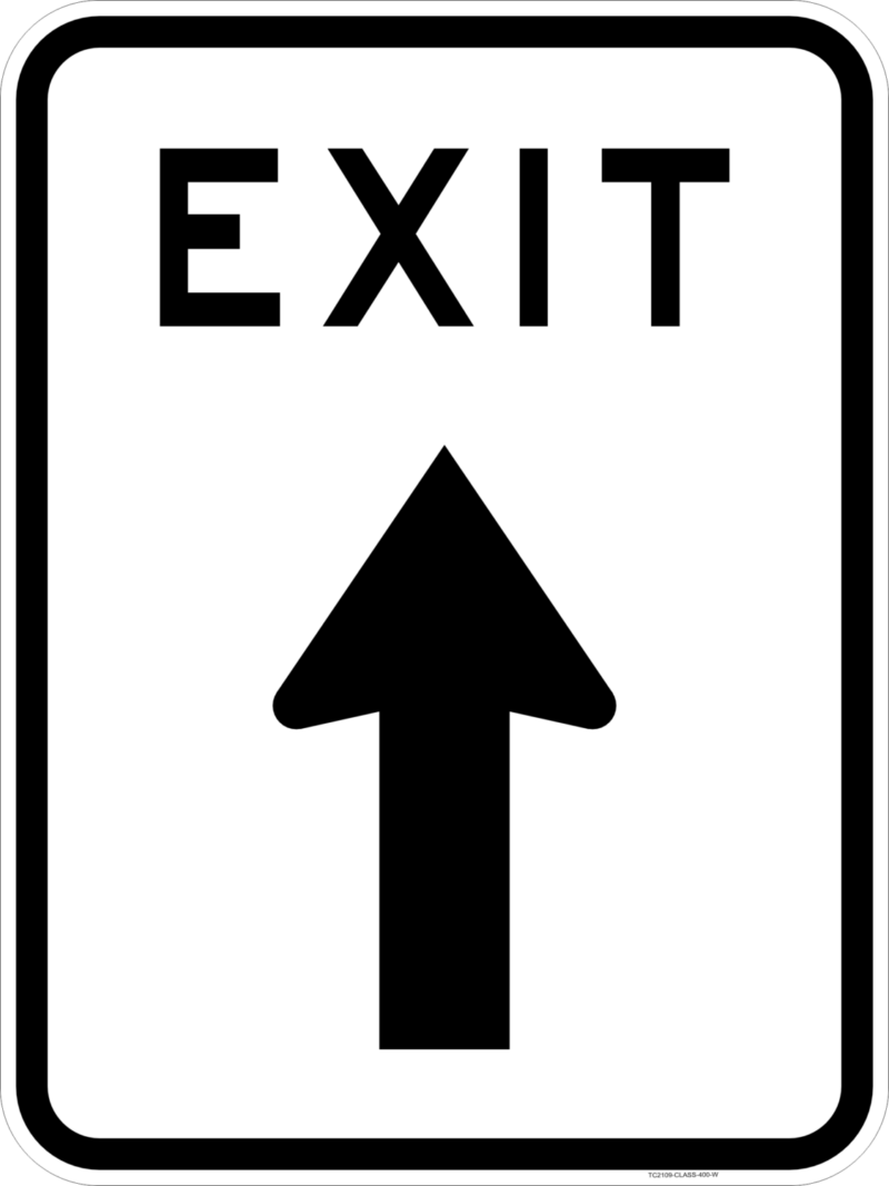 TC2109 Car Park Exit Sign (QLD)