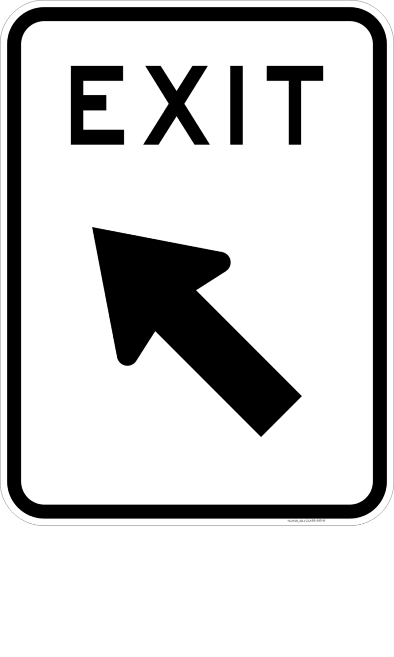 TC2109 Car Park Exit Sign (QLD) - Image 2