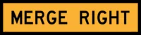 Multi Message sign Merge Right MM9170