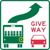 R6-31A Give Way to Bus Sticker/Decal