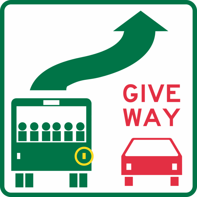 R6-31A Give Way to Bus Sticker/Decal