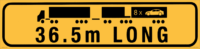 36.5m Long Vehicle Sign - WA   T2752